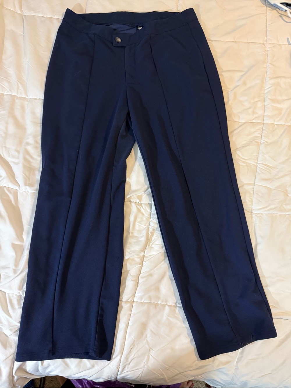 SHEIN Navy Straight-Leg Men's Dress Pants